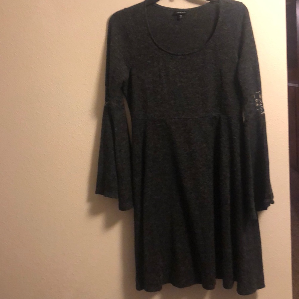 Bell sleeve sweater dress